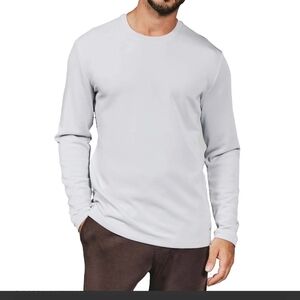 7 Diamonds Men's Classic White Long Sleeve Shirt